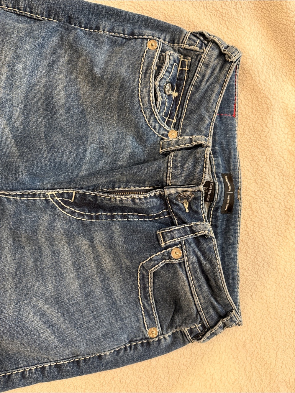 True Religion Women's Medium Blue Bootcut Jeans size 29x29 length
